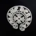 Chrome Hearts Horseshoe Logo Embroidered Crewneck Sweatshirt, Black, White #A68221