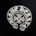Chrome Hearts Horseshoe Logo Embroidered Crewneck Sweatshirt, Black, White #A68221