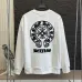 Chrome Hearts Horseshoe Logo Embroidered Crewneck Sweatshirt, Black, White #A68221