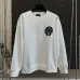Chrome Hearts Horseshoe Logo Embroidered Crewneck Sweatshirt, Black, White #A68221
