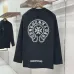 Chrome Hearts Horseshoe Print Long‑Sleeve Tee, White, Beige, Black #A68241