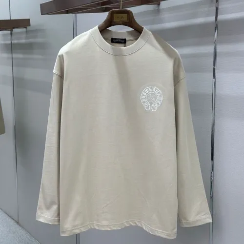 Chrome Hearts Horseshoe Print Long‑Sleeve Tee, White, Beige, Black #A68241