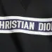 Christian Dior Logo Tape V‑Neck Long Sleeve Sweatshirt 2‑Tone Colors #A67608