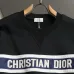 Christian Dior Logo Tape V‑Neck Long Sleeve Sweatshirt 2‑Tone Colors #A67608