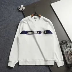 Dior Classic Logo Striped Patchwork Embroidered Crewneck Sweatshirt #A67637