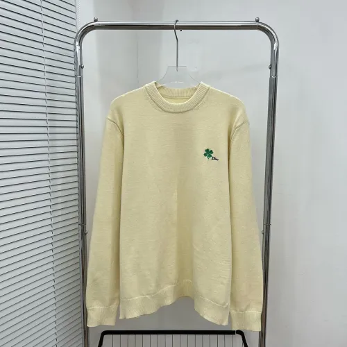 Dior Clover Embroidery Crew Neck Knit Sweater Men Wool Casual Pullover #A67439