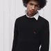 Dior Crew Neck Knit Sweater Men Minimal Chest Logo Embroidery Wool Jumper #A67438