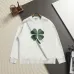 Dior Four‑Leaf Clover Embroidered Crewneck Sweatshirt, Black White #A68060