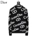 Dior Men All Over Christian Dior Logo Crewneck Sweater White, Black #A69329