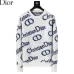 Dior Men All Over Christian Dior Logo Crewneck Sweater White, Black #A69329