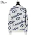 Dior Men All Over Christian Dior Logo Crewneck Sweater White, Black #A69329