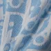Dior Men All Over Logo Jacquard Polo Knit Sweater Light Blue, Black #A69326
