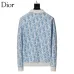 Dior Men All Over Logo Jacquard Polo Knit Sweater Light Blue, Black #A69326