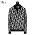 Dior Men All Over Logo Jacquard Polo Knit Sweater Light Blue, Black #A69326