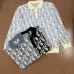 Dior Men All Over Logo Jacquard Polo Knit Sweater Light Blue, Black #A69326