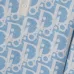 Dior Men All Over Logo Jacquard Polo Knit Sweater Light Blue, Black #A69326
