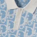 Dior Men All Over Logo Jacquard Polo Knit Sweater Light Blue, Black #A69326