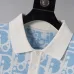 Dior Men All Over Logo Jacquard Polo Knit Sweater Light Blue, Black #A69326