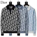 Dior Men All Over Logo Jacquard Polo Knit Sweater Light Blue, Black #A69326