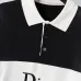 Dior Men Color Block Stripe Polo Knit Sweater Green, Black #A69331