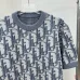 Dior Oblique Logo Jacquard Crewneck Short‑Sleeve Knit Top Black,Khaki,Blue #A68201