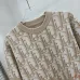 Dior Oblique Logo Jacquard Crewneck Short‑Sleeve Knit Top Black,Khaki,Blue #A68201
