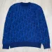 Dior Oblique Logo Jacquard Crewneck Short‑Sleeve Knit Top Black,Khaki,Blue #A68202
