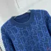 Dior Oblique Logo Jacquard Crewneck Short‑Sleeve Knit Top Black,Khaki,Blue #A68202