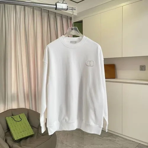 Dior Premium White Crew Neck Pullover Sweatshirt Men Embroidered Logo Casual Top #A67589