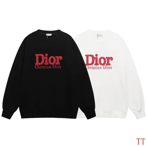 Dior Red Embossed Logo French Terry Crewneck Sweatshirt #A67658