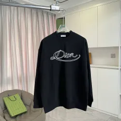 Dior Signature Script Logo Crewneck Sweatshirt, Black White #A68047