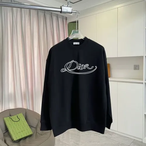Dior Signature Script Logo Crewneck Sweatshirt, Black White #A68047