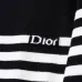 Dior Striped Crewneck Knit Sweater Black,Navy Blue #A68203
