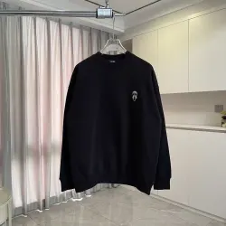 FENDI Crewneck Sweatshirt Mini Bear Embroidery Logo White, Black #A68788