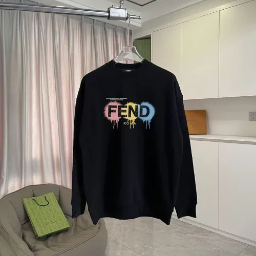 Fendi Colorful Logo Crew Neck Sweatshirt, White & Black #A68048