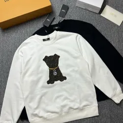Fendi Puppy Dog Pattern Crewneck Sweatshirt Black White #A68063