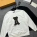 Fendi Puppy Dog Pattern Crewneck Sweatshirt Black White #A68063