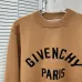 Givenchy Paris Letter Logo Crewneck Knit Sweater, Camel & Black #A69386