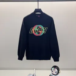 Gucci Black Sweatshirt With Vibrant Colorful Interlocking G Logo And Brand Lettering #B54370