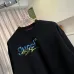 Gucci Blue‑Yellow Graffiti Logo Crew‑Neck Sweatshirt, Cream White, Black #A68233