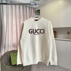 Gucci Classic Logo Crew Neck Sweatshirt, Cream & Black #A68056
