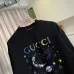 Gucci Cosmic Moon Star Graphic Crew‑Neck Sweatshirt, Cream White, Black #A68234