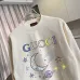 Gucci Cosmic Moon Star Graphic Crew‑Neck Sweatshirt, Cream White, Black #A68234