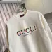 Gucci Vintage Colorful Logo Crew‑Neck Sweatshirt, Cream White, Black #A68232