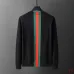 Gucci Web Stripe Crew-Neck Knit Sweater, Black, Navy Blue #A68189