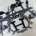 Hermès Carriage H Logo Print Crewneck Sweatshirt, Black, White, Orange #A68222