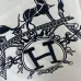 Hermès Carriage H Logo Print Crewneck Sweatshirt, Black, White, Orange #A68222