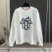 Hermès Carriage H Logo Print Crewneck Sweatshirt, Black, White, Orange #A68222