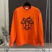 Hermès Carriage H Logo Print Crewneck Sweatshirt, Black, White, Orange #A68222