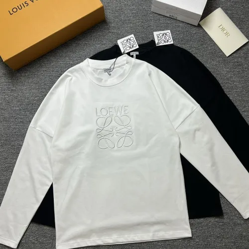 Loewe Anagram Embroidered Long Sleeve Tee, Black White #A68065